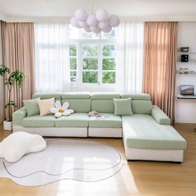 Sofa cover, all inclusive, all-in-one, all season universal, seat cushion, anti cat scratch, Nordic cover cloth, cross-border wholesale sofa hats (Color: Z-word Green, size: L)