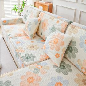 Summer latex ice silk sofa cover, all inclusive, universal cover, cat proof and scratch resistant sofa cover, universal cool mat, seat cushion (Color: Prosperous Sakura Leaves, size: 30*50cm cushion cover)